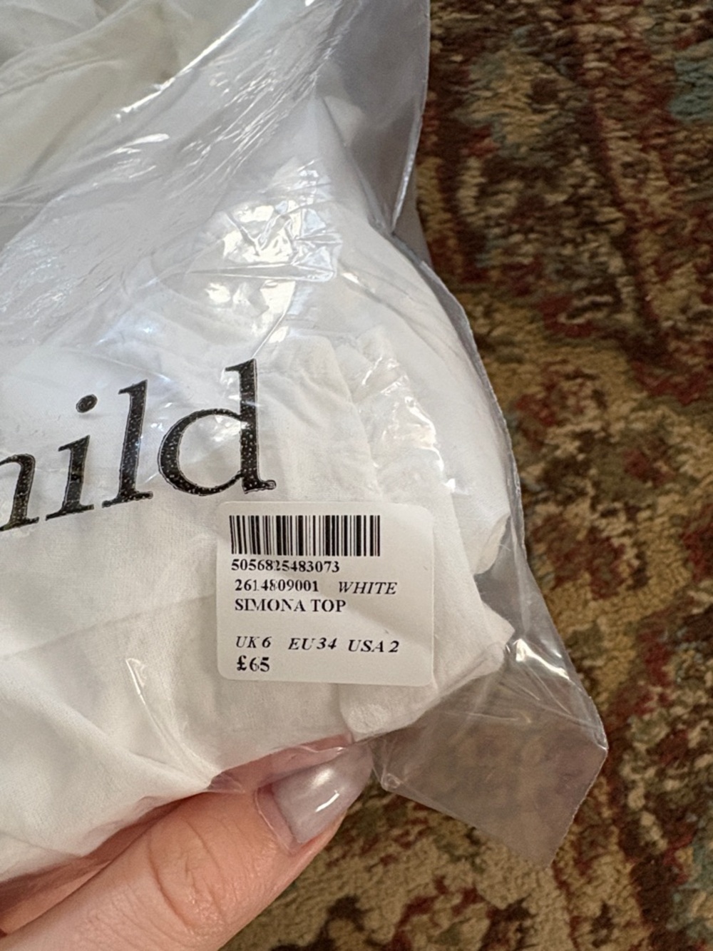 NWT Nobody’s Child White Frill Eyelet Broderie Collar Simon Peplum V Neck Top - Picture 6 of 10